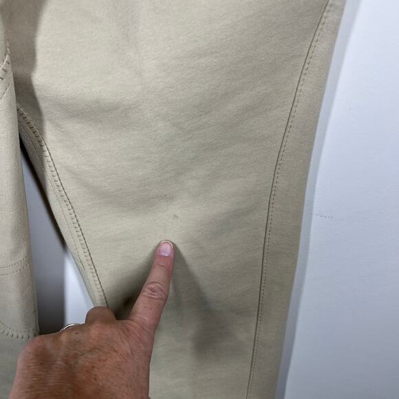 Tuff Rider Breeches Women Size 40 Long Beige Knee Patch Stretch Adj Leg Openings - Picture 13 of 16